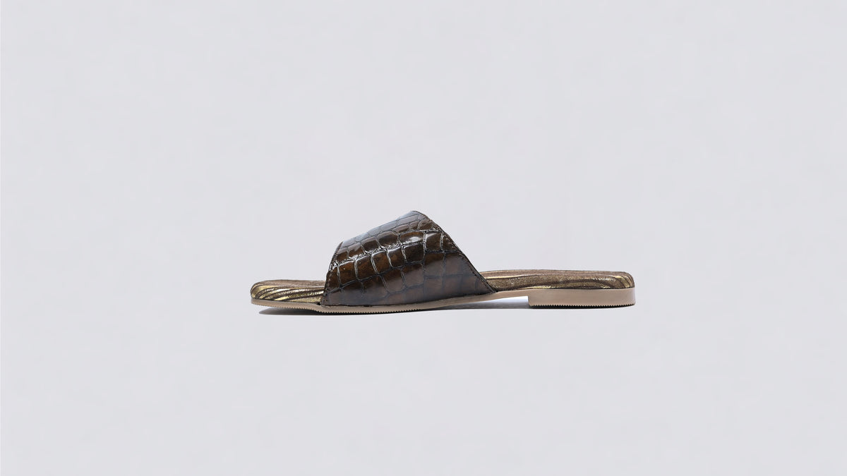 Fox Glove Crocodile Brown