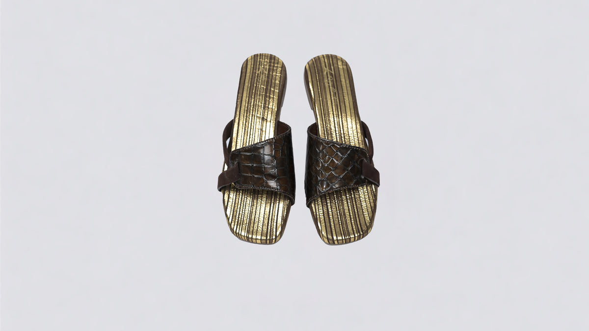 Fox Glove Crocodile Brown